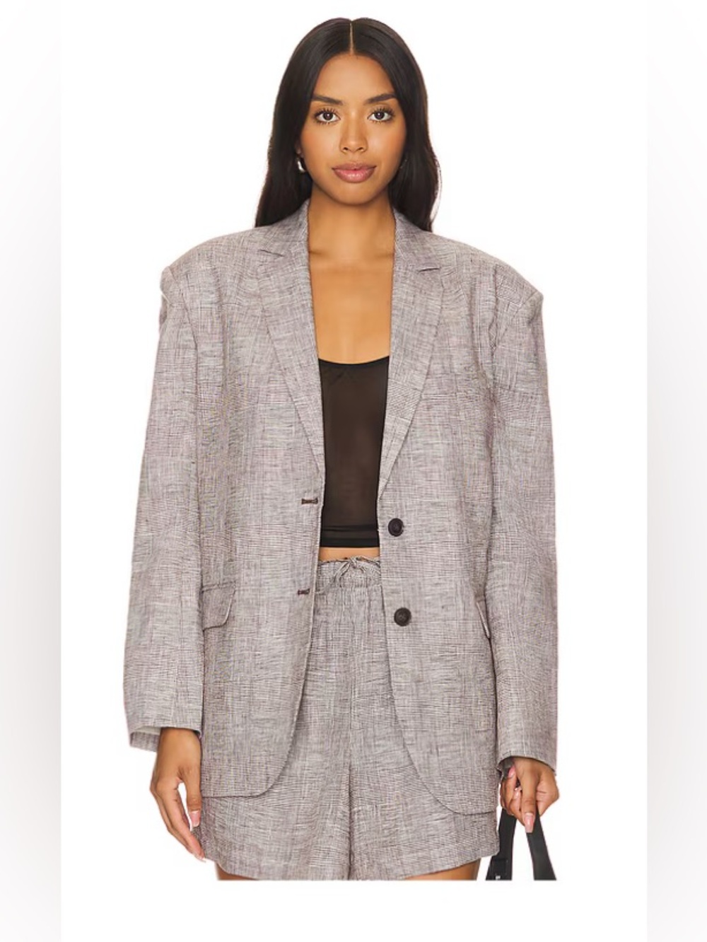 Anine Bing Quinn Plaid Blazer Small NWT